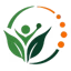 Person rising within a circle of leaves